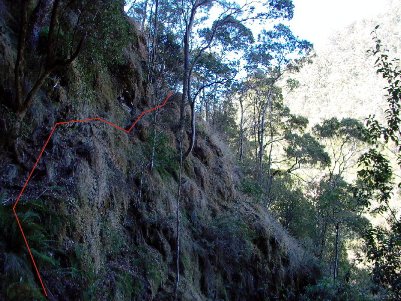 A tricky bit of track above Leven river.JPG