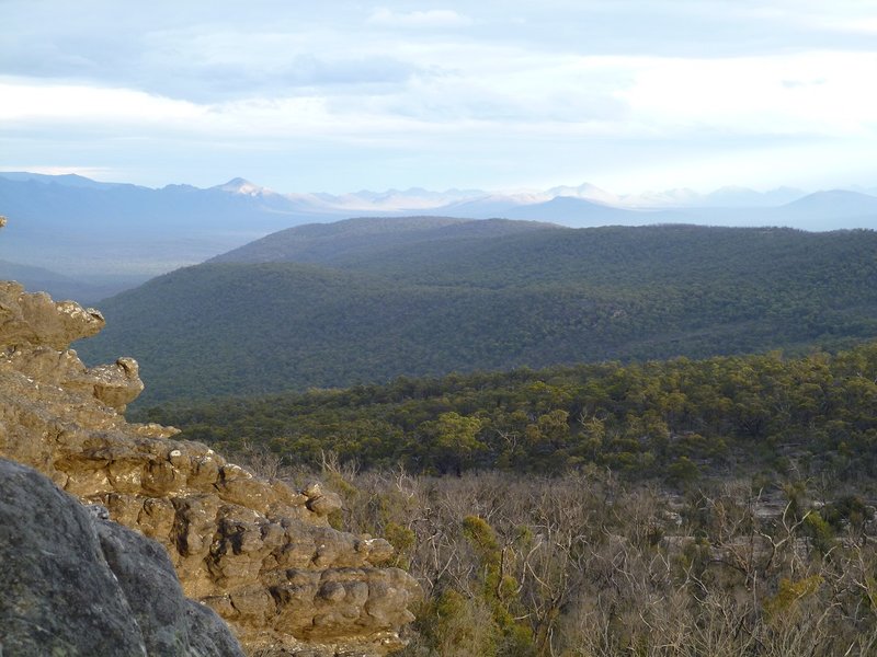 Looking across Moora Valley to Mt Lang sunlight in the distance and the Serra Range..jpg