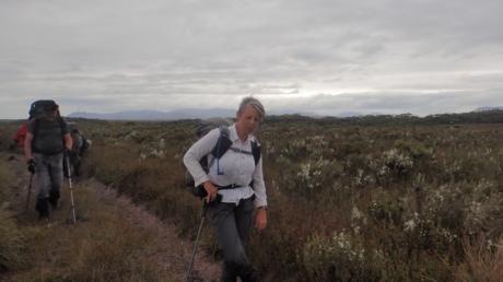 One very relieved leader ... picking up old road that took us to the coast.JPG