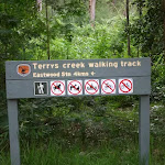 Terry's Creek walking track sign (24718)