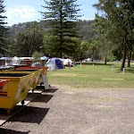 The Basin Campground Dumpsters. White posts to wharf (29753)