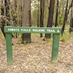 Sign to Abbotts Falls in the Watagans (320855)