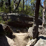 Steep rocky track east of the Deep Bay creek crossing (354749)