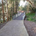 Railed Riverside walk into Weir area (54971)